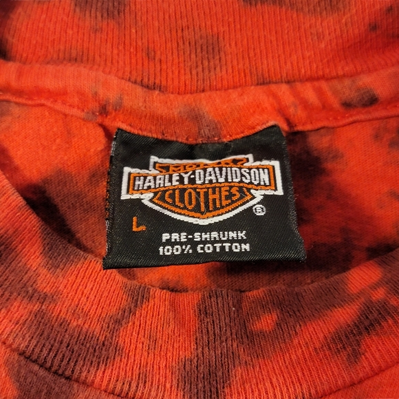 Harley-Davidson Vintage 90's USA Single Stitched Tie Dye "Live to Ride" Men's L - Picture 7 of 10